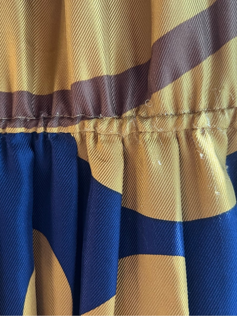 SALE!! Maeve Anthropology Navy and Mustard Floral Button Front Midi Dress Size 6 - Picture 6 of 10